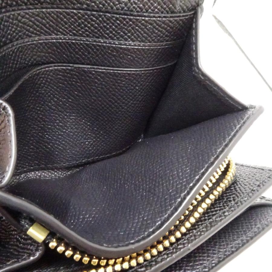 COACH コーチ コインケース 二つ折り レザー ブラック F54843