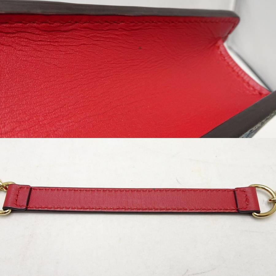 大特価 Gucci グッチ 最短当日発送 クレジットカード可 ショッピングローン可 長財布 中古 0415 レッド グレー レザー Pvc Ggブルームス チェーンウォレット 財布 Itse Edu Co