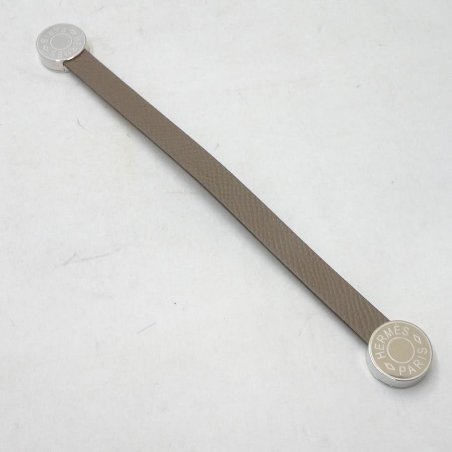 エルメス HERMES その他ファッション雑貨 エトゥープ サドル グローブホルダー グレー HERMES（エルメス） 【新品未使用】 グローブホルダー バッグチャーム