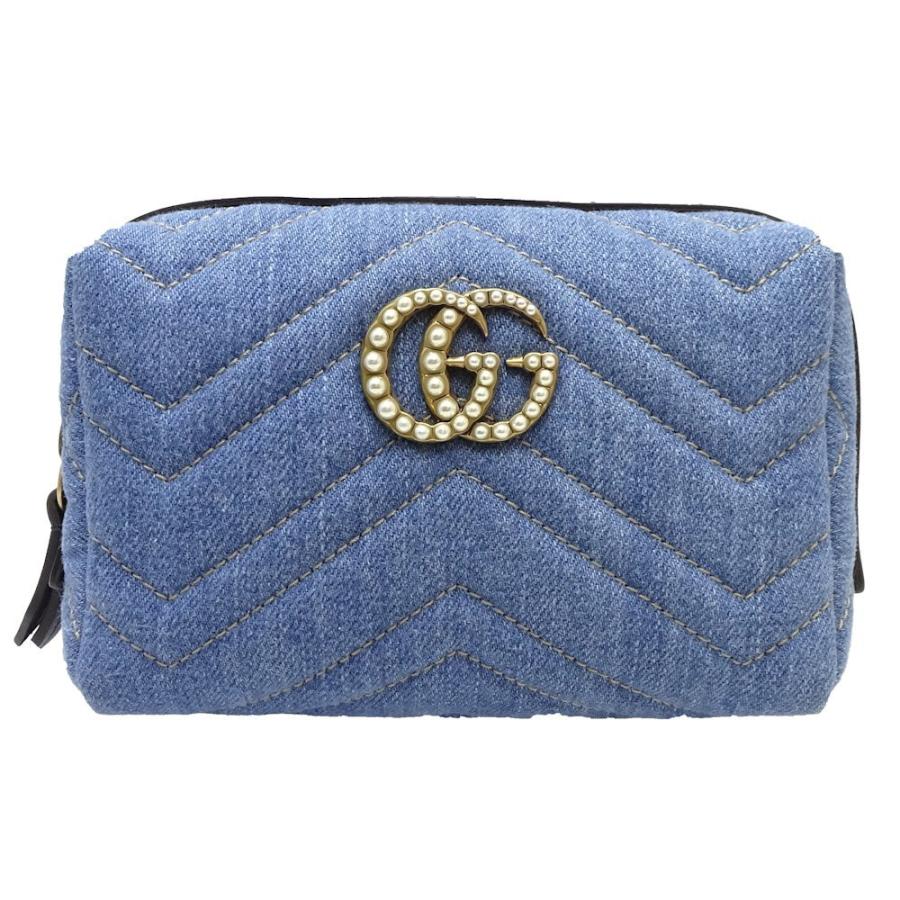 Gucci デニムキルティングポーチ Gucci デニムキルティングポーチ