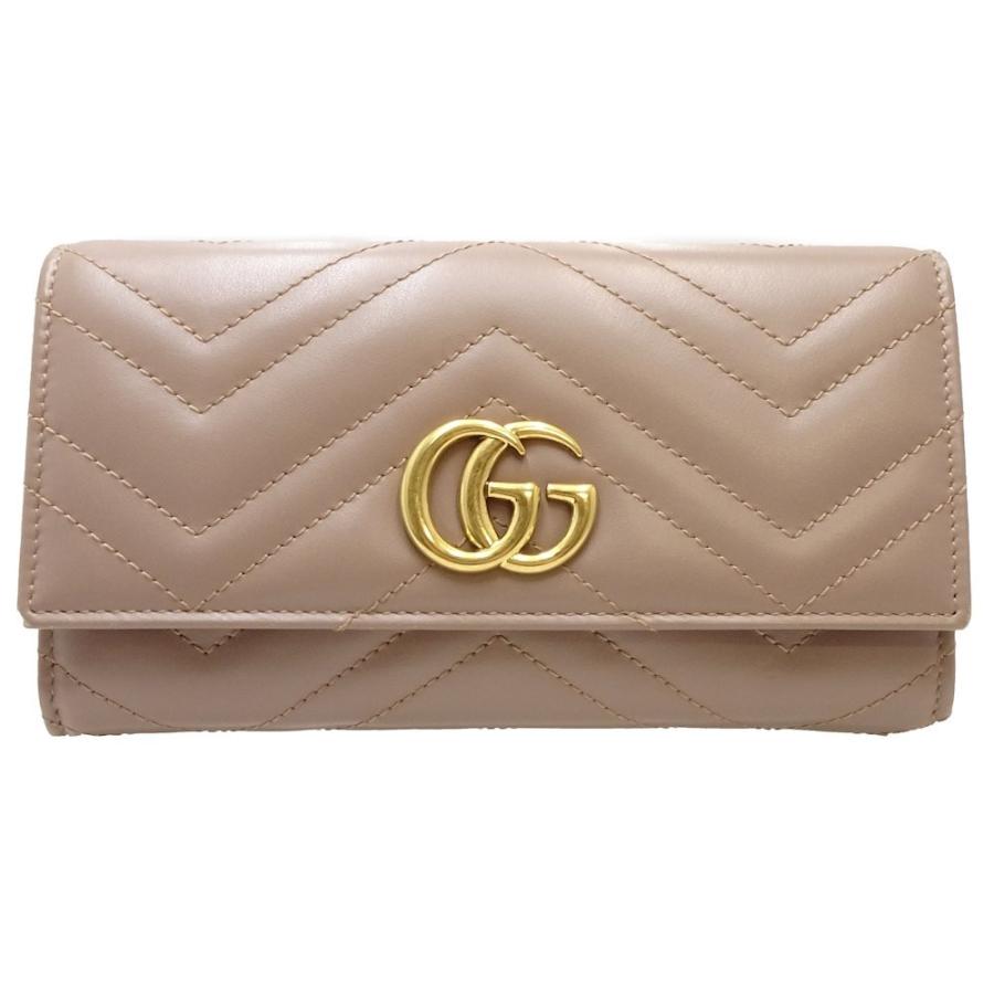 グッチ GUCCI 長財布 二つ折り GGマーモント コンチネンタルウォレット 