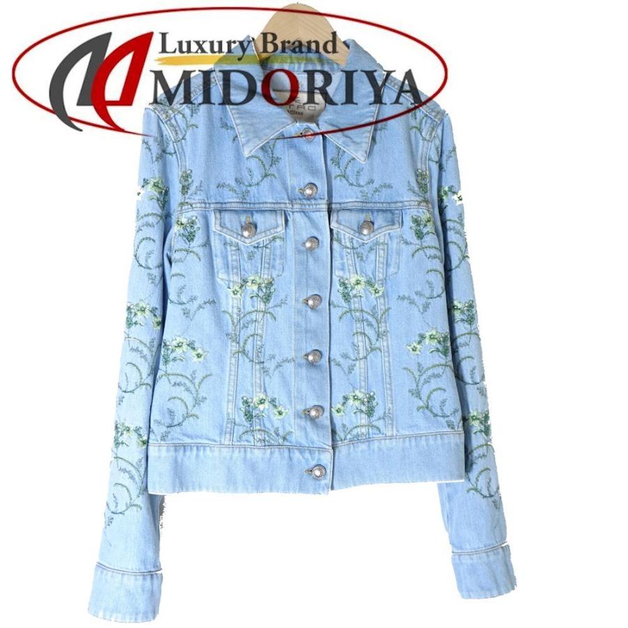9592 0402 株式会社midoriya ジャケット Etro ライトブルー 中古 花柄 9592 刺繍 デニムジャケット サイズ42 コットン100 エトロ 0402 サイズ42 171 Gジャン デニム