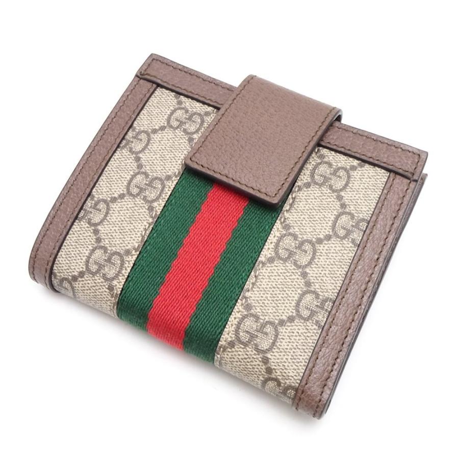 グッチ GUCCI コンパクト財布 二つ折り GGスプリーム フレンチフラップ 