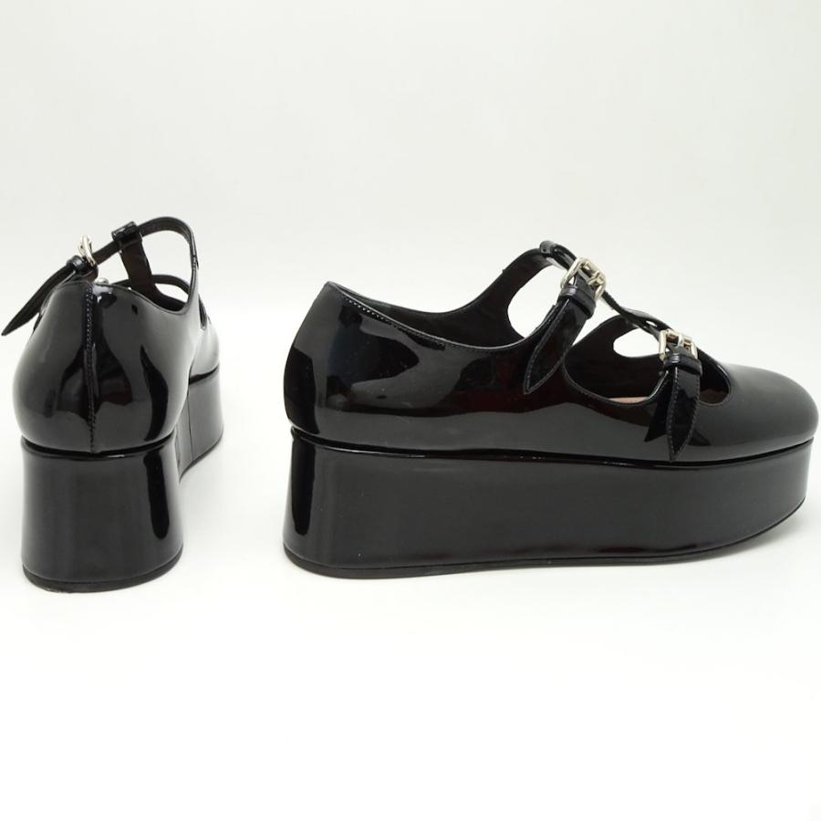 miumiu レザー プラットフォームパンプス