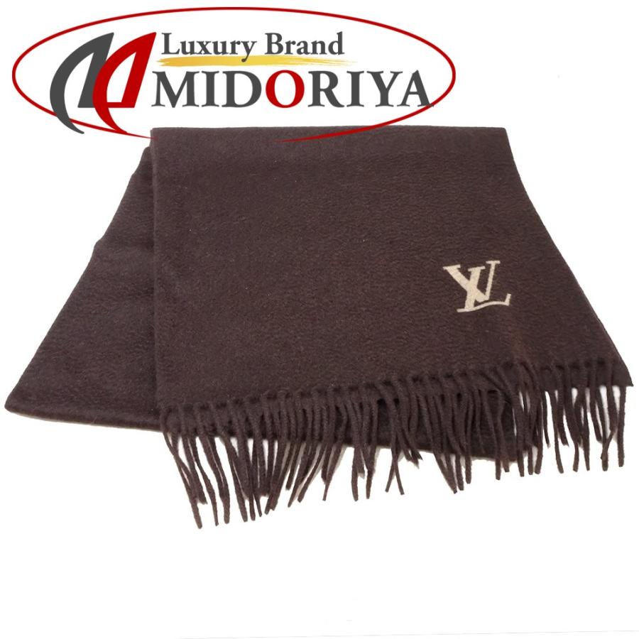 LOUIS VUITTON カシミアマフラー ダークブラウン LOUIS VUITTON(ルイヴィトン) マフラー - ダークブラウン