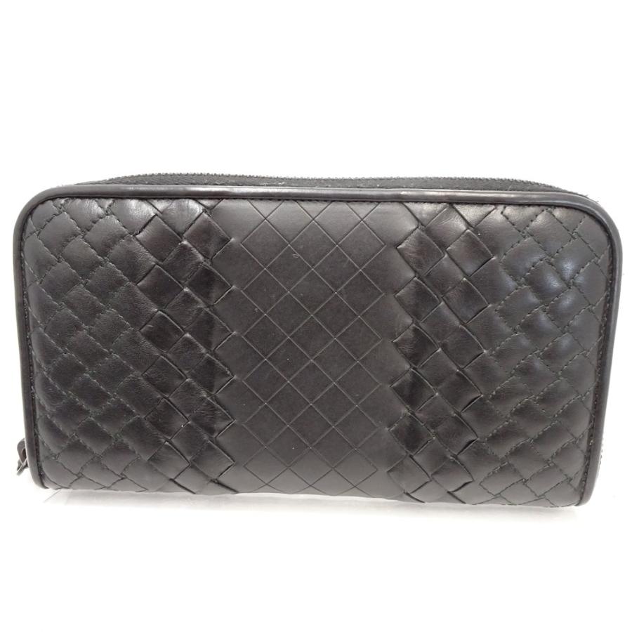 極美品 ボッテガヴェネタ イントレチャート 長財布 レザー BOTTEGA VENETA ボッテガ・ヴェネタ イントレチャート ラウンド