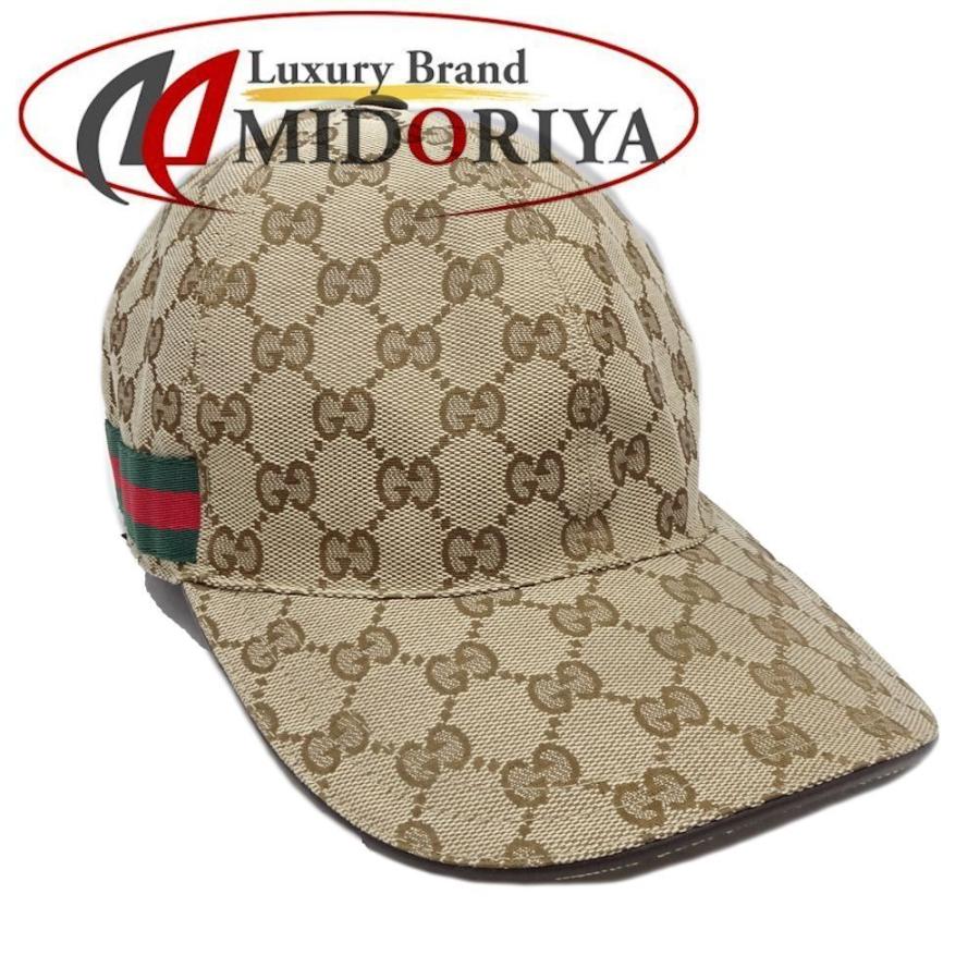 グッチ GUCCI ベースボールキャップ 帽子 レディース GGキャンバス