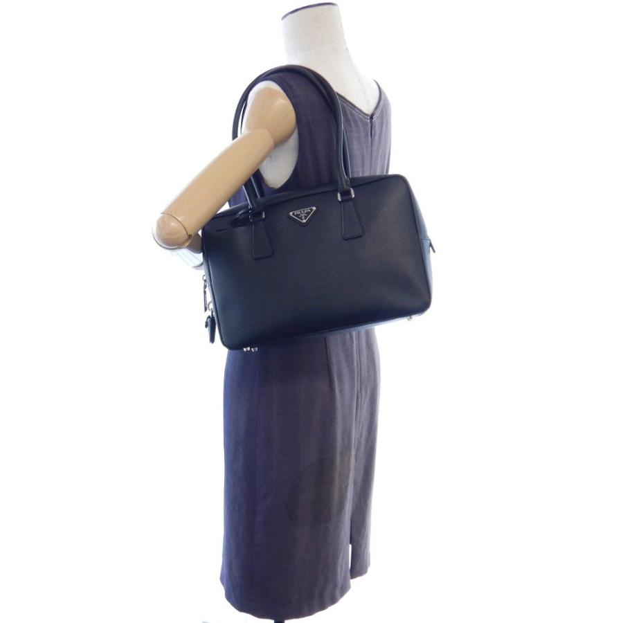 プラダ PRADA BL0095 ハンドバッグ サフィアーノレザー NERO ブラック 