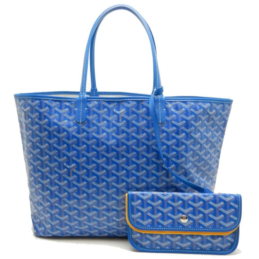 ゴヤール GOYARD サンルイPM AMALOUISPM10 トートバッグ PVC×レザー ブルークレール 青/050096【中古】｜phasemidoriya78｜09