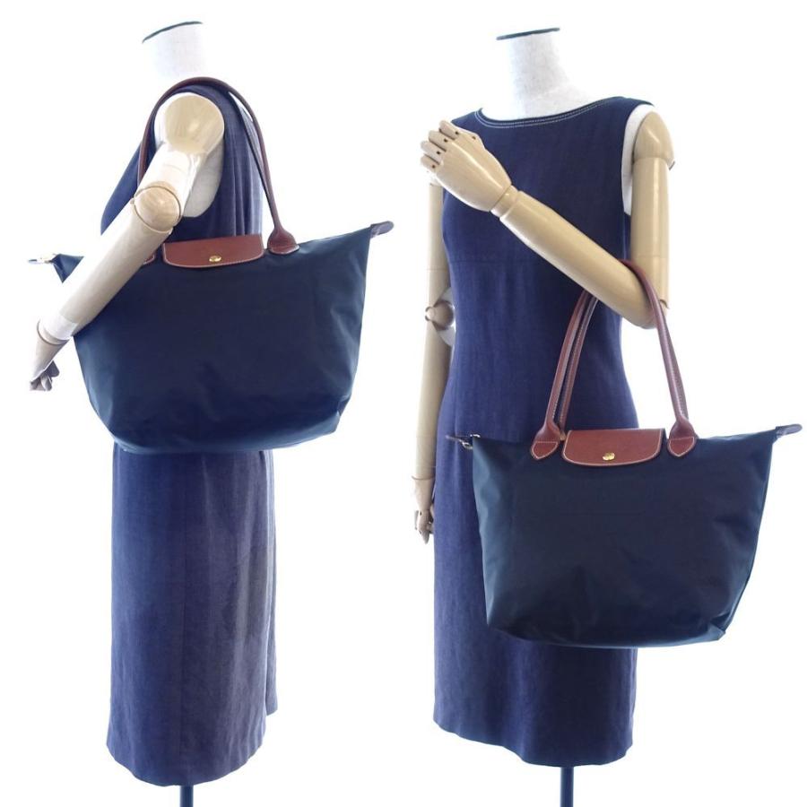 LONGCHAMP（ロンシャン） トートバッグ ナイロン×レザー ブラック
