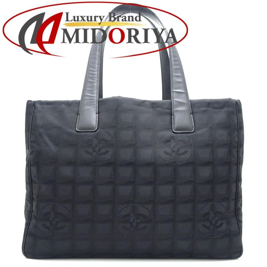 ニュートラベルライン シャネル CHANEL A15591 トートMM 黒 ブラック 