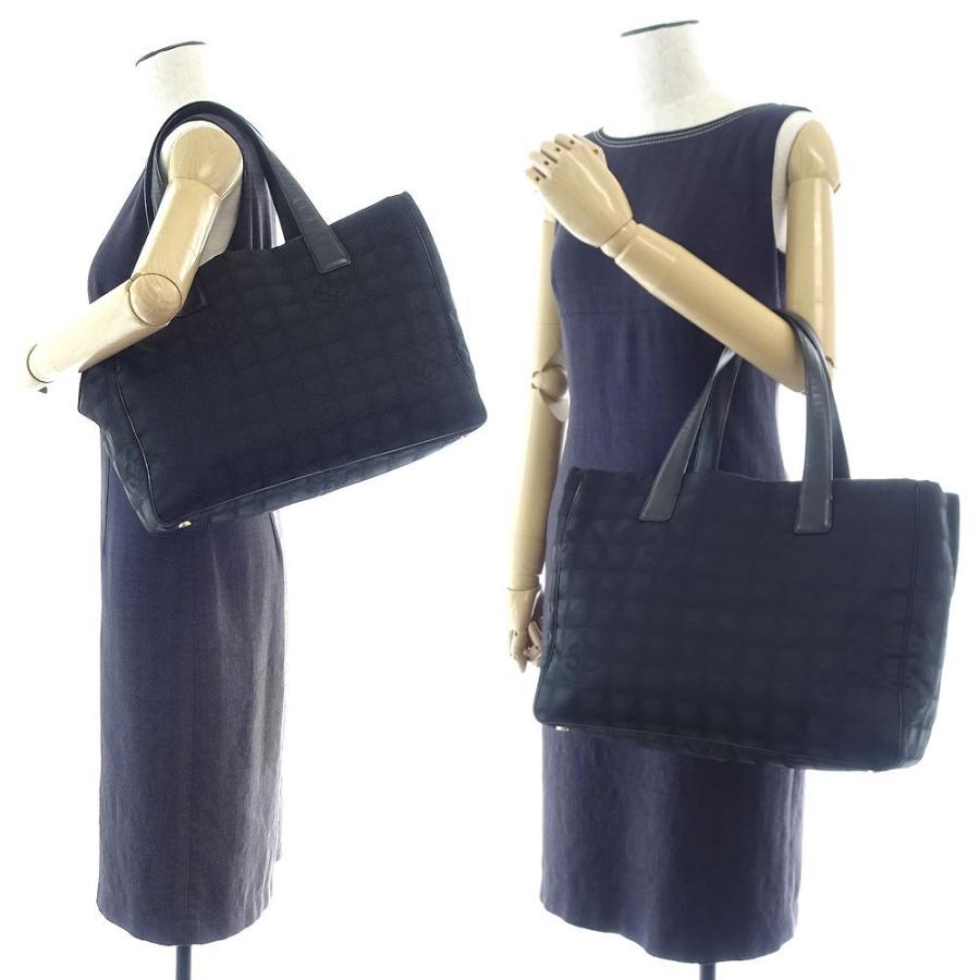 ニュートラベルライン シャネル CHANEL A15591 トートMM 黒 ブラック 