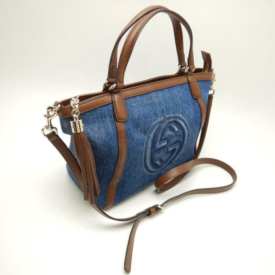 GUCCI（グッチ） GUCCI 369176 2WAY トートバッグ デニム×レザー