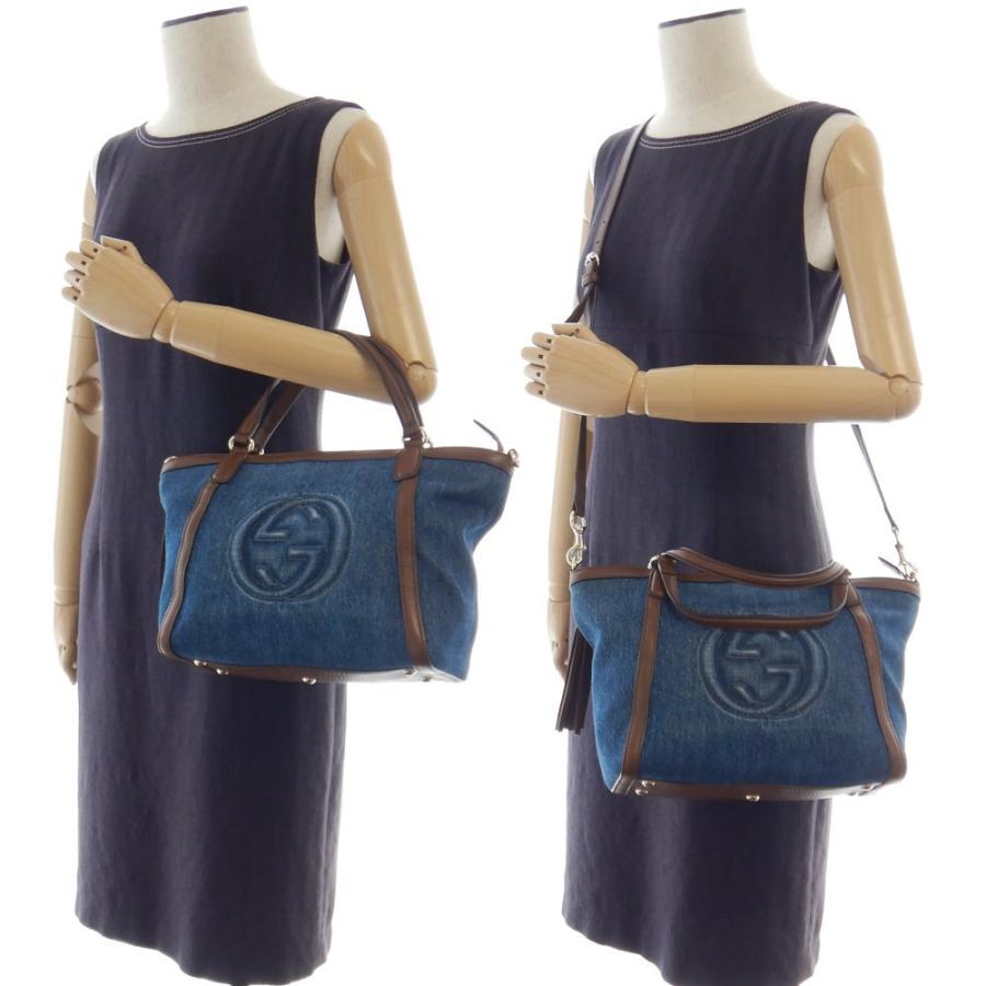 GUCCI（グッチ） GUCCI 369176 2WAY トートバッグ デニム×レザー