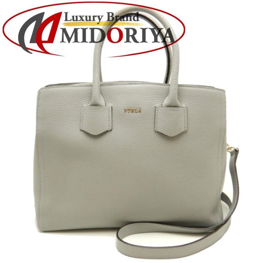 FURLA フルラ アルバM 2WAYバッグ レザー グレー ショルダー FURLA フルラ アルバM 2WAYバッグ レザー グレー ショルダー