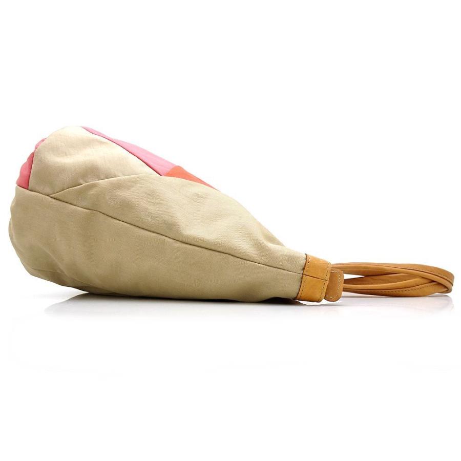 IBIZA（イビサ） トートバッグ ナイロン×レザー ベージュ系 ピンク系