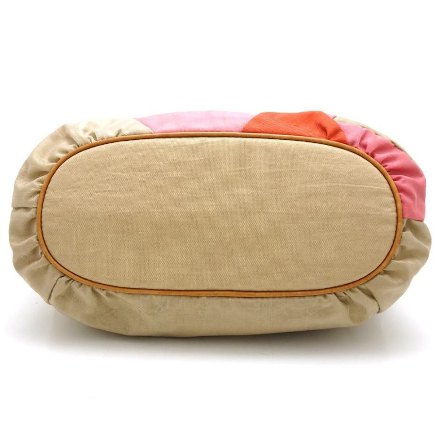 IBIZA（イビサ） トートバッグ ナイロン×レザー ベージュ系 ピンク系