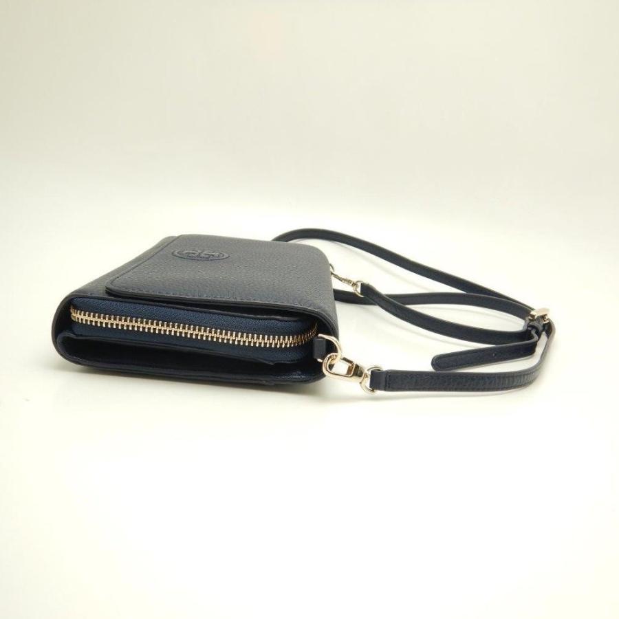 TORY BURCH トリーバーチ ショルダーウォレット レザー ネイビー TORY BURCH トリーバーチ ショルダーウォレット レザー ネイビー