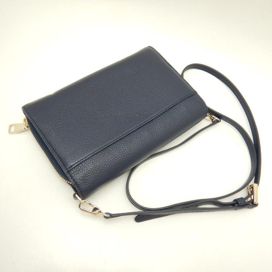 TORY BURCH トリーバーチ ショルダーウォレット レザー ネイビー TORY BURCH トリーバーチ ショルダーウォレット レザー ネイビー