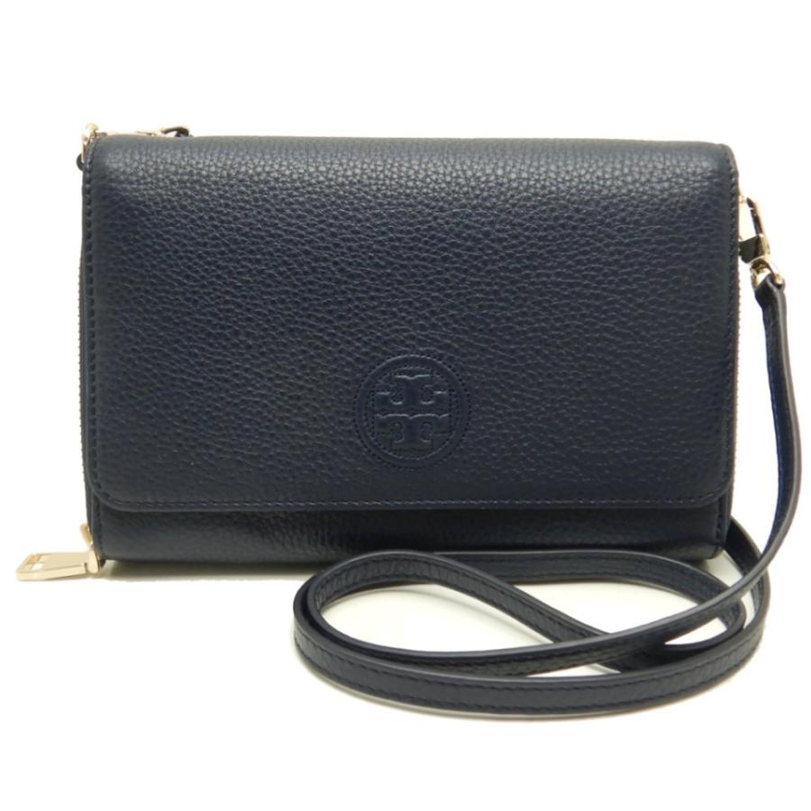 TORY BURCH トリーバーチ ショルダーウォレット レザー ネイビー TORY BURCH トリーバーチ ショルダーウォレット レザー ネイビー