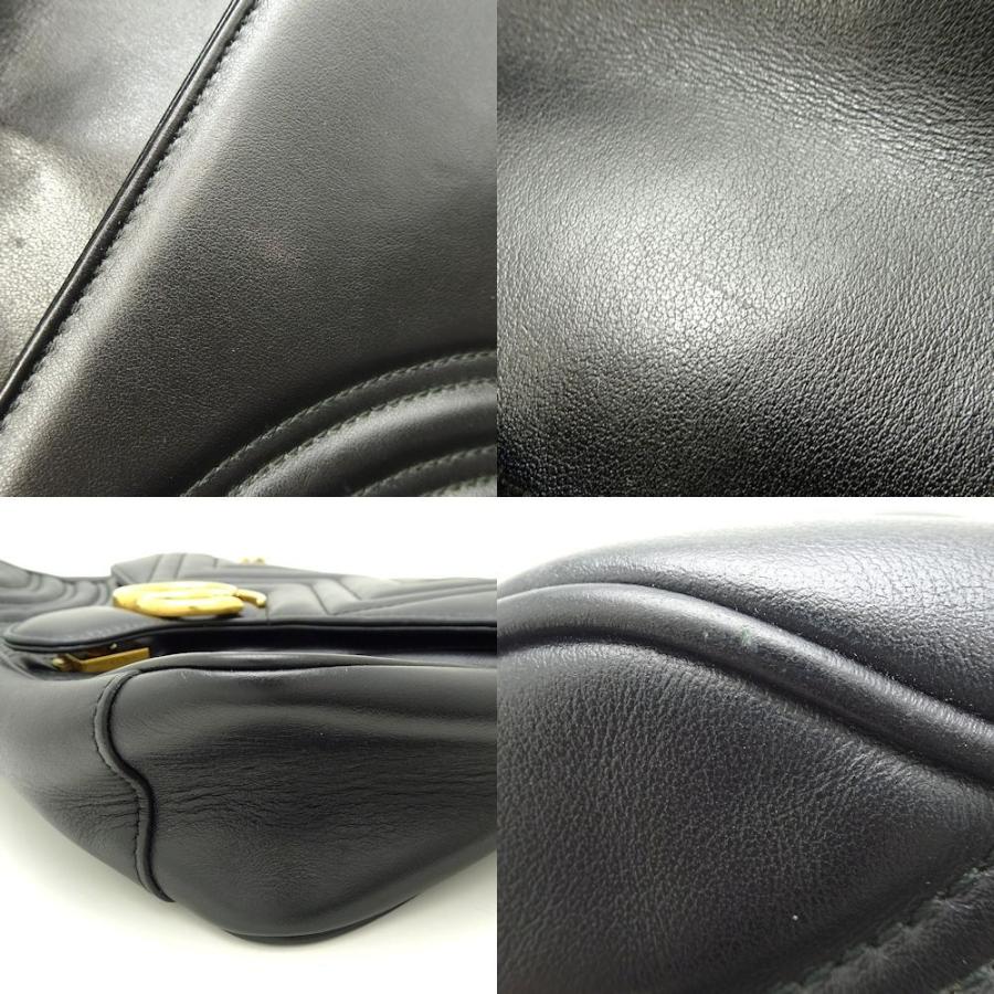 極美品 GUCCI グッチ ナイロン GG レザー ハンドバッグ ブラック GUCCI グッチ バッグ レディース チェーンショルダーバッグ GG