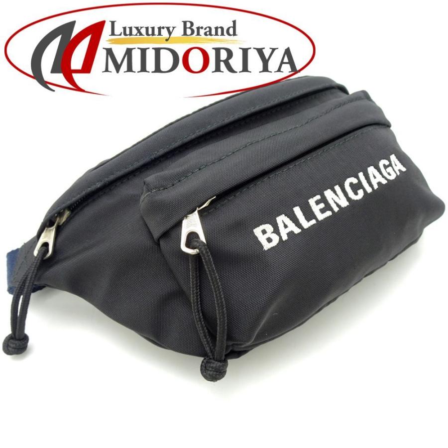 BALENCIAGA バレンシアガ 569978 ウィール ベルトバッグS ナイロン 黒 