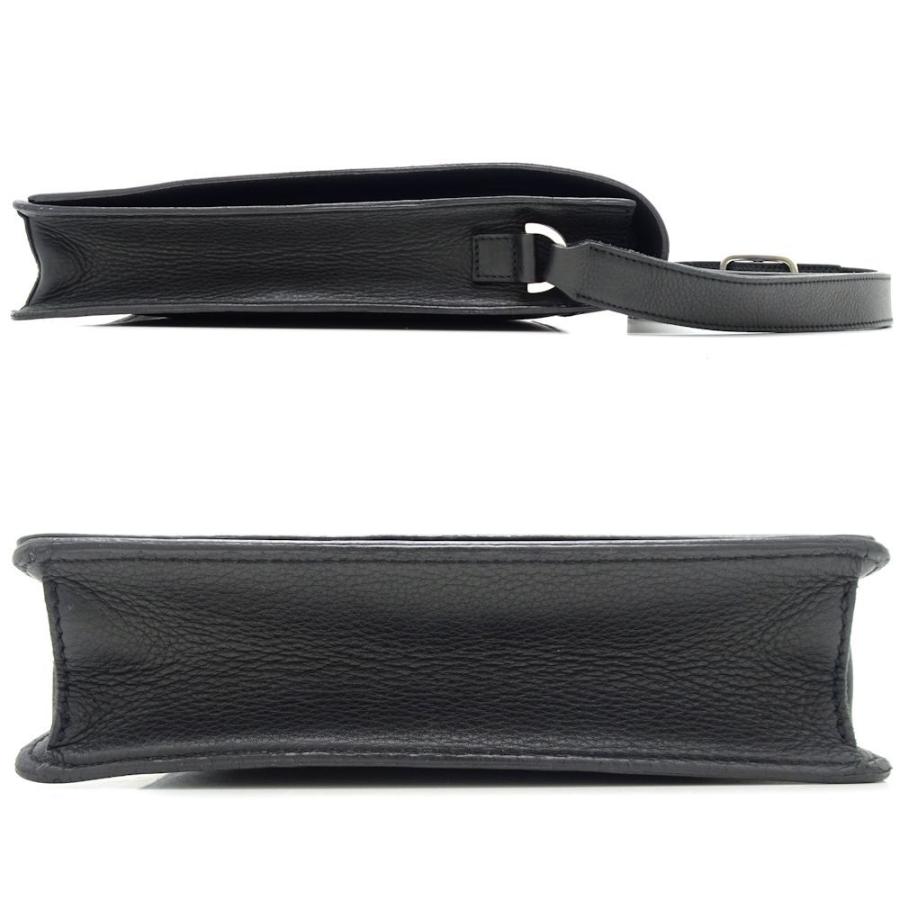 【美品】dunhill ダンヒル　黒レザーショルダーバッグ dunhill ダンヒル ショルダーバッグ 斜め掛け レザー 黒