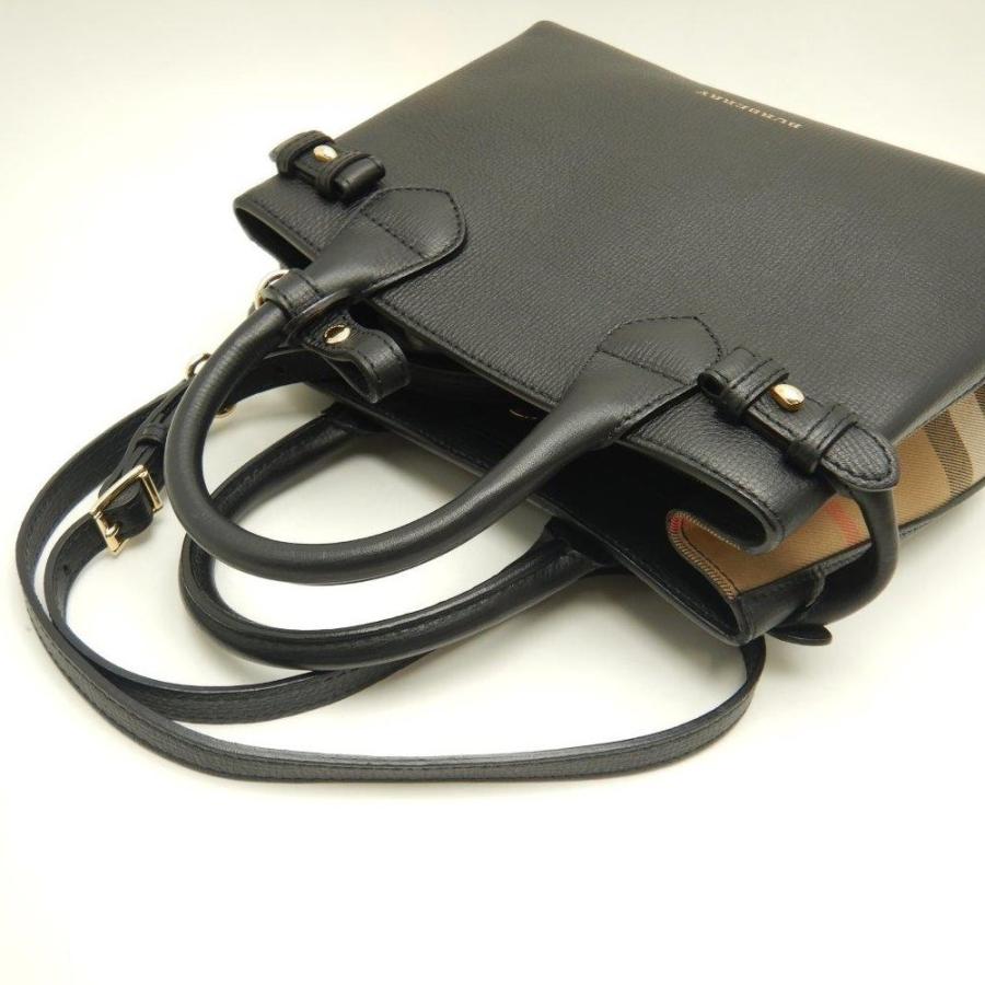 BURBERRY バーバリー スモールバナーバッグ カーフ キャンバス BURBERRY バーバリー スモールバナーバッグ カーフ キャンバス