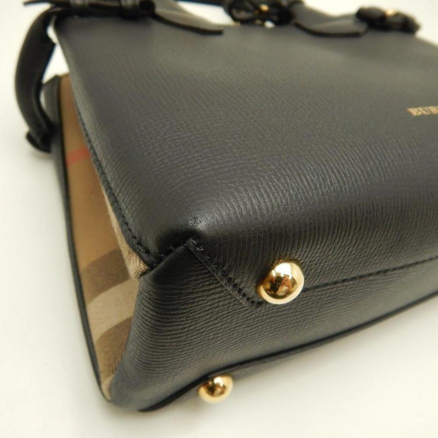 BURBERRY バーバリー スモールバナーバッグ カーフ キャンバス BURBERRY バーバリー スモールバナーバッグ カーフ キャンバス