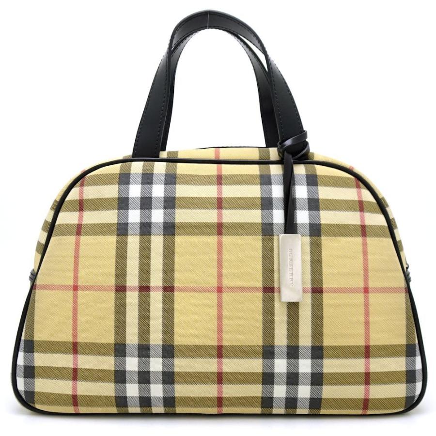 BURBERRY バーバリー ハンドバッグ PVC×レザー ベージュ