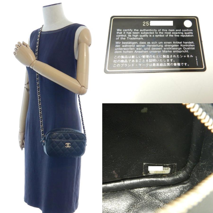 CHANEL シャネル A91796 マトラッセ カメラケース キャビア