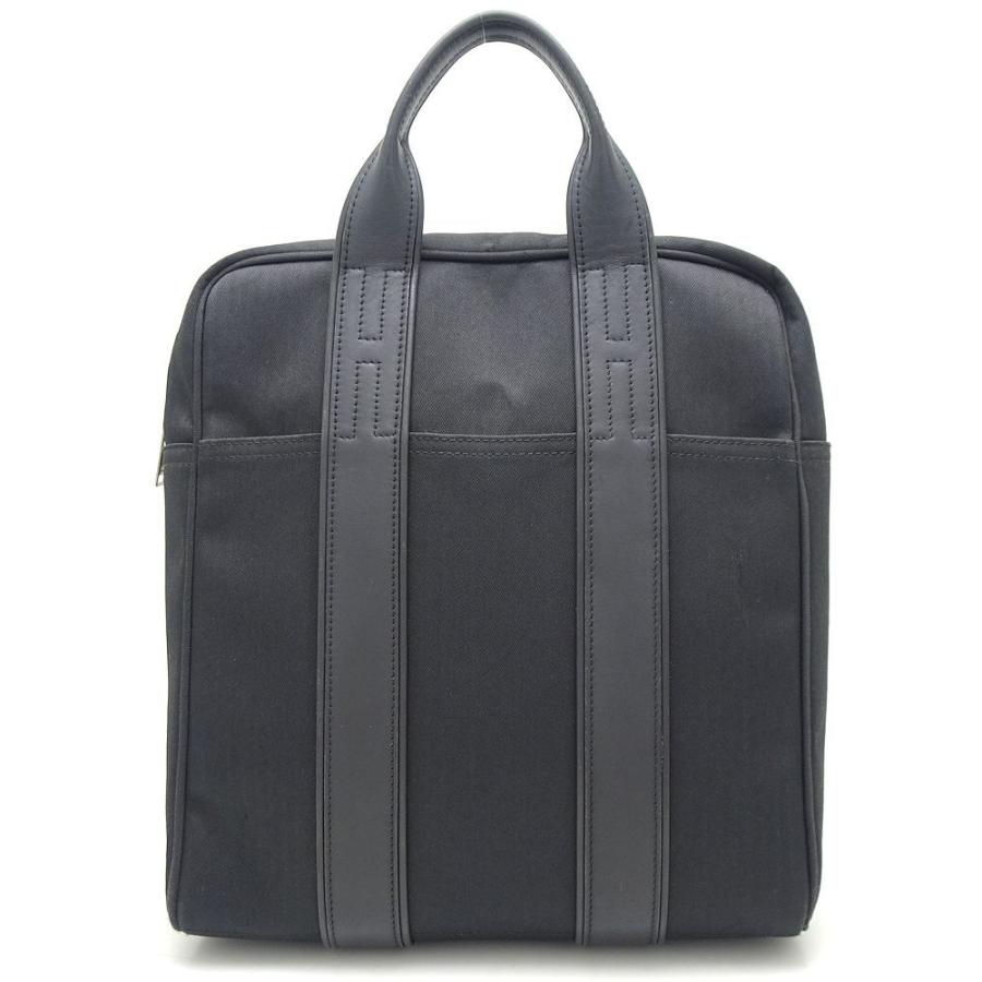 HERMES エルメス アカプルコ サックアド トワルシェブロン レザー 黒 