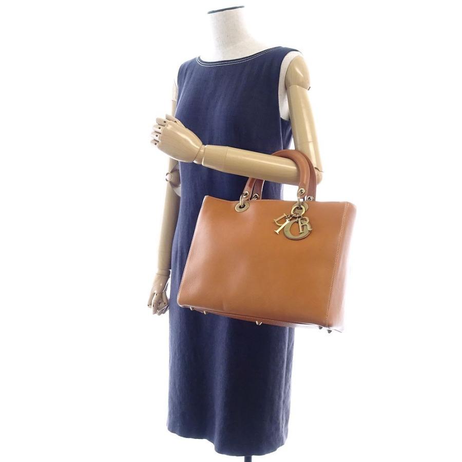 限定値下げ【ChristianDior】サドルバッグ キャメル ハンドバッグ Christian Dior（クリスチャン・ディオール） C.ディオール レディ