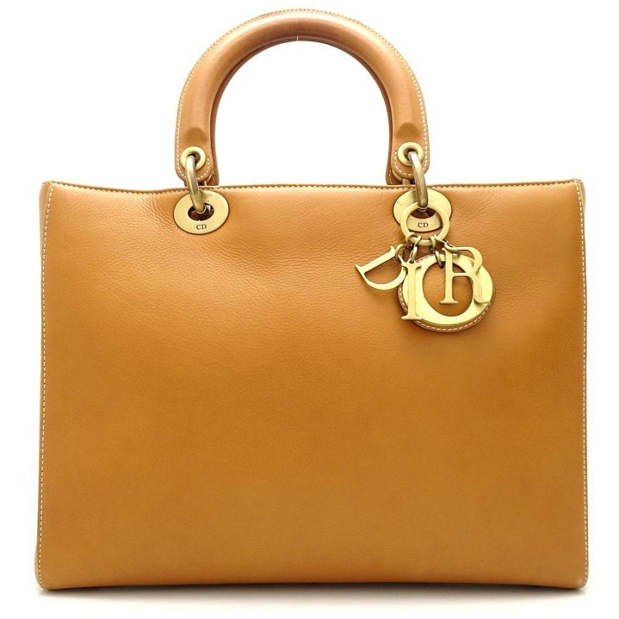 限定値下げ【ChristianDior】サドルバッグ キャメル ハンドバッグ Christian Dior（クリスチャン・ディオール） C.ディオール レディ