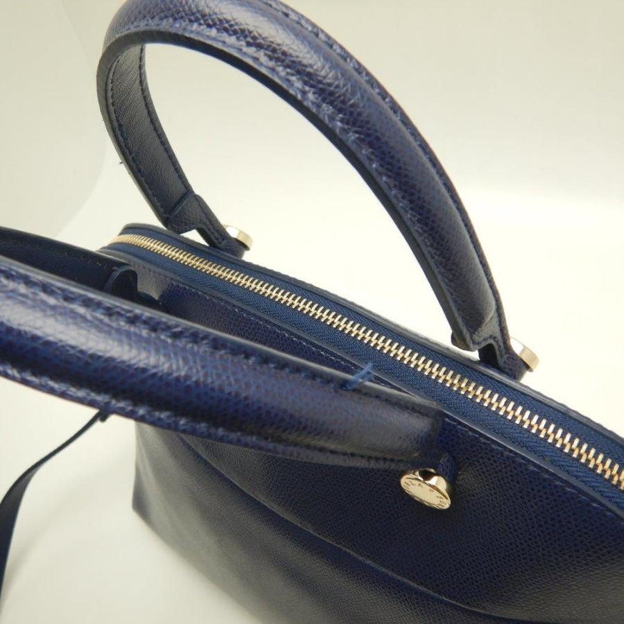 FURLA（フルラ） FURLA 2WAYバッグ パイパー M レザー 紺 ネイビー