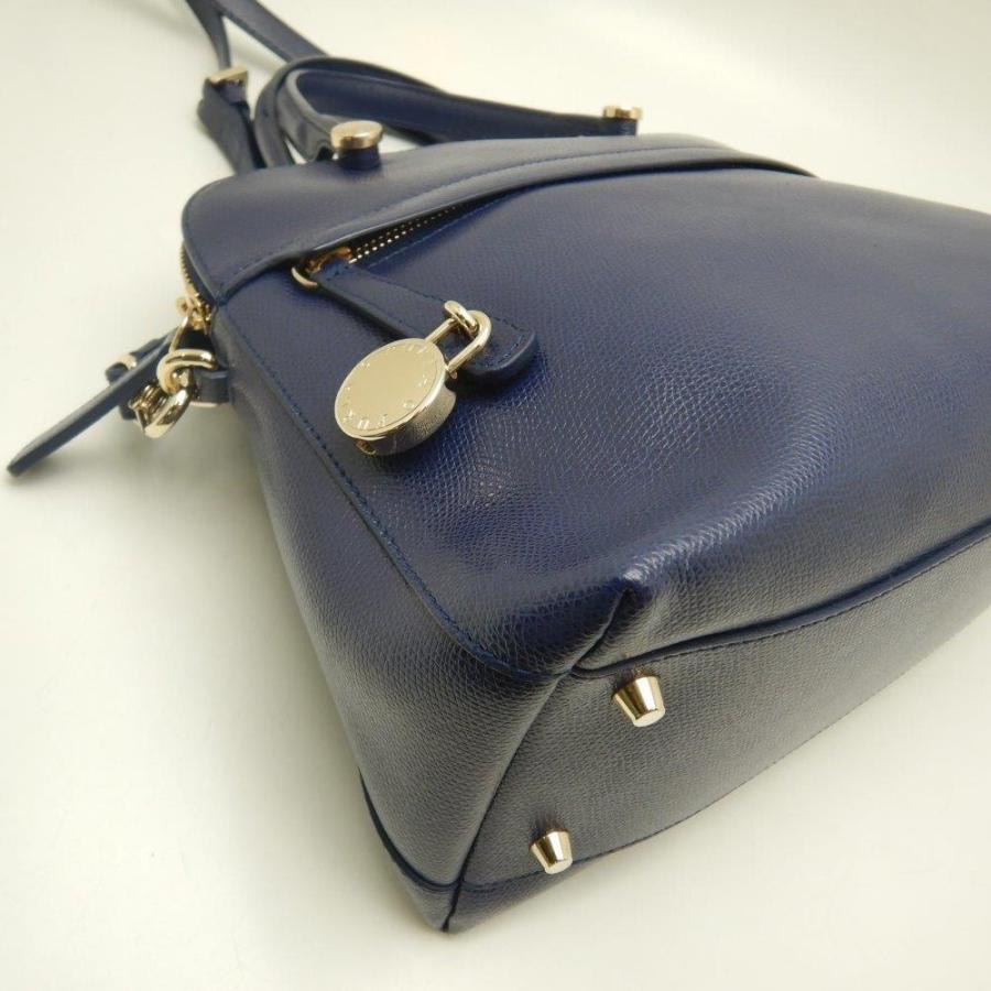 FURLA（フルラ） FURLA 2WAYバッグ パイパー M レザー 紺 ネイビー