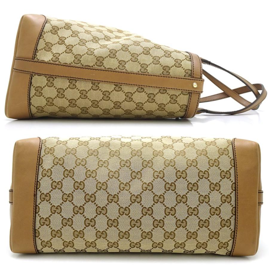 GUCCI グッチ　トートバッグ　ナイロン　GG柄　ブラウン　茶色　肩がけ GUCCI 質イコー [グッチ] GG柄 ナイロン トートバッグ 295252