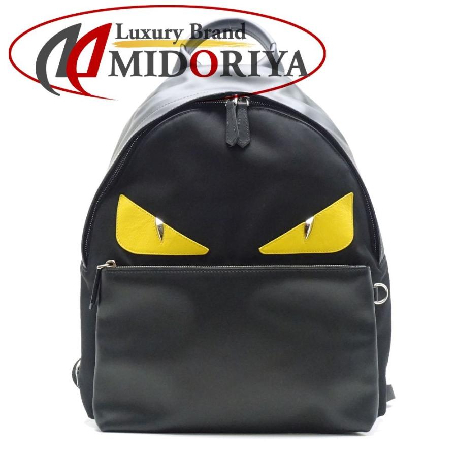 フェンディ Fendi 7vz012 バックパック リュック モンスター ナイロン 黒 黄色 中古 Www Unipymes Com