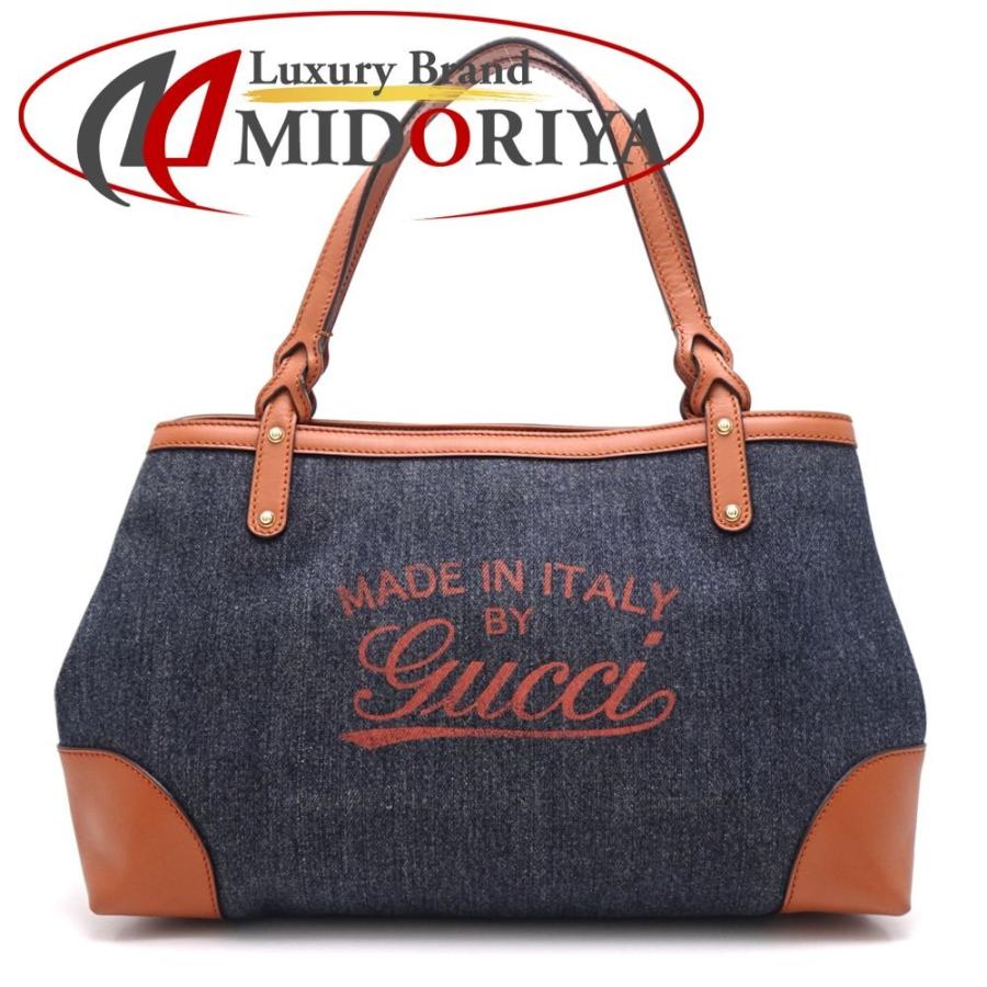 グッチ GUCCI 348715 トートバッグ グッチクラフト デニム ブルー 