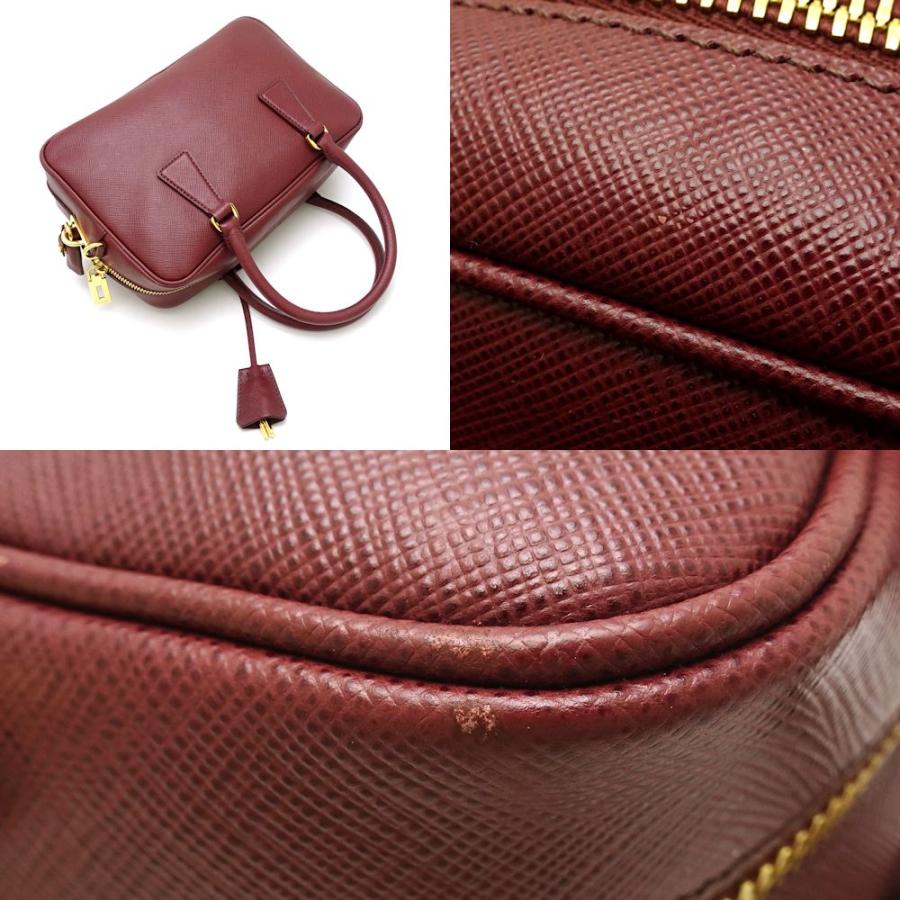 プラダ PRADA ハンドバッグ 2WAY サフィアーノ レザー CERISE ボルドー 