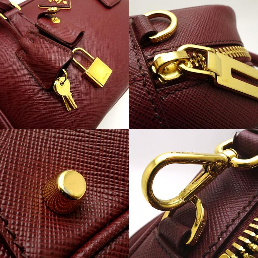 プラダ PRADA ハンドバッグ 2WAY サフィアーノ レザー CERISE ボルドー 