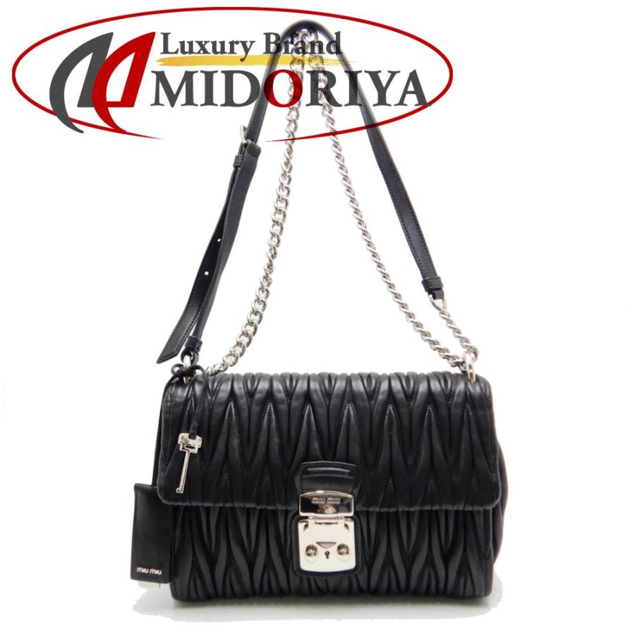 ミュウミュウ MIUMIU 5BD009 マテラッセ ショルダーバッグ 斜め掛け 