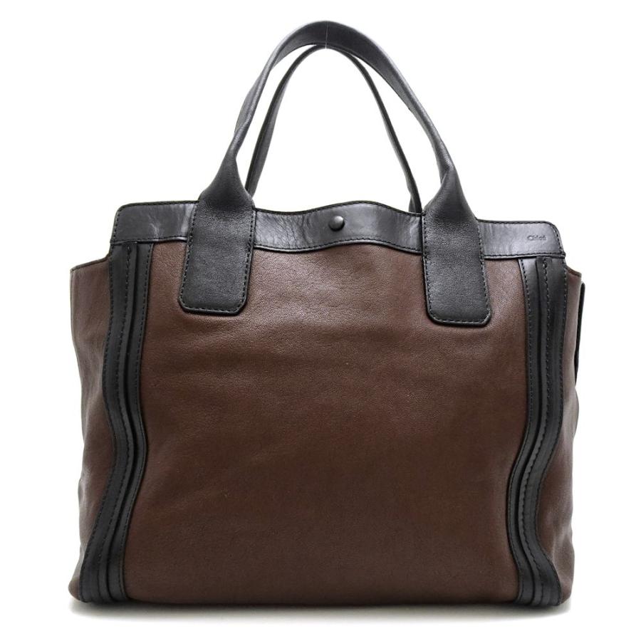 Chloe クロエ ハンドバッグ アリソン レザー ブラウン ブラック 03-13  