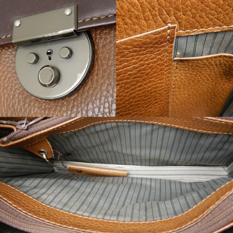 ワールドポロ WORLD POLO セカンドバッグ クラッチ レザー ブラウン 