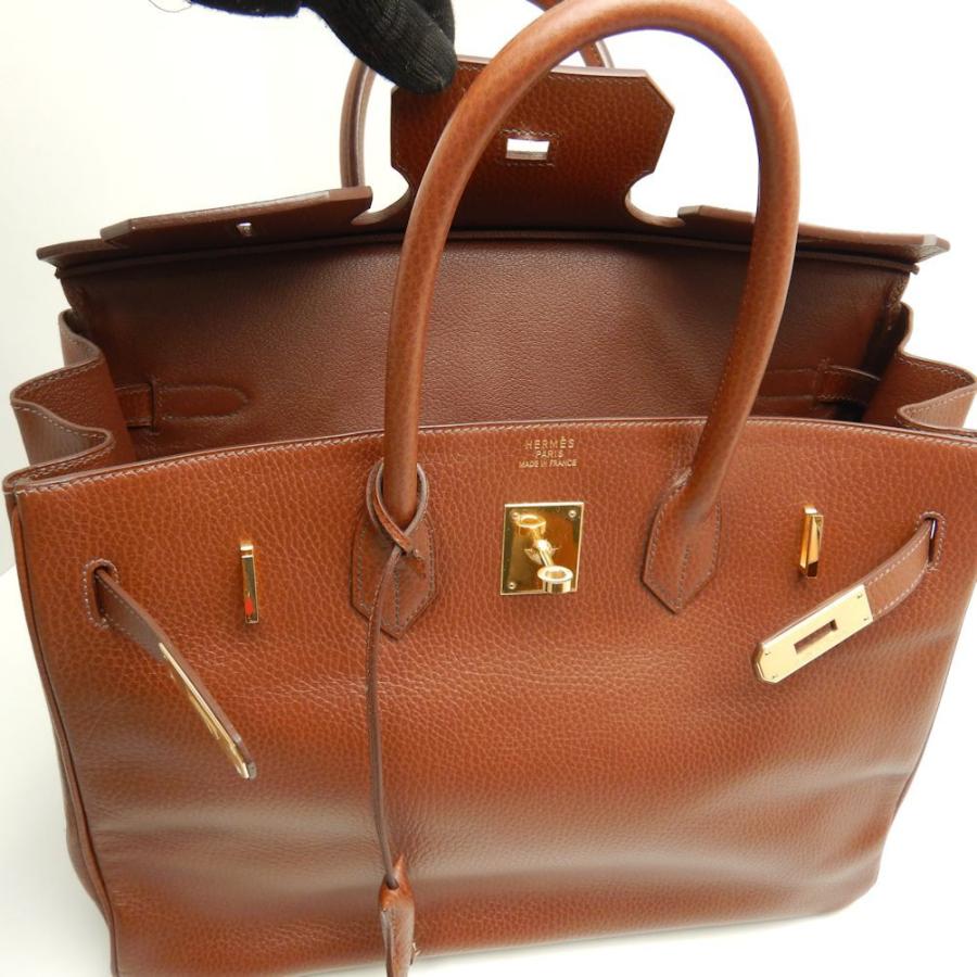 バーキン【銀座本店でクリーニング済】　エルメス　35 ブラウン　ゴールド バーキン【銀座本店でクリーニング済】 エルメス 35 ブラウン ゴールド