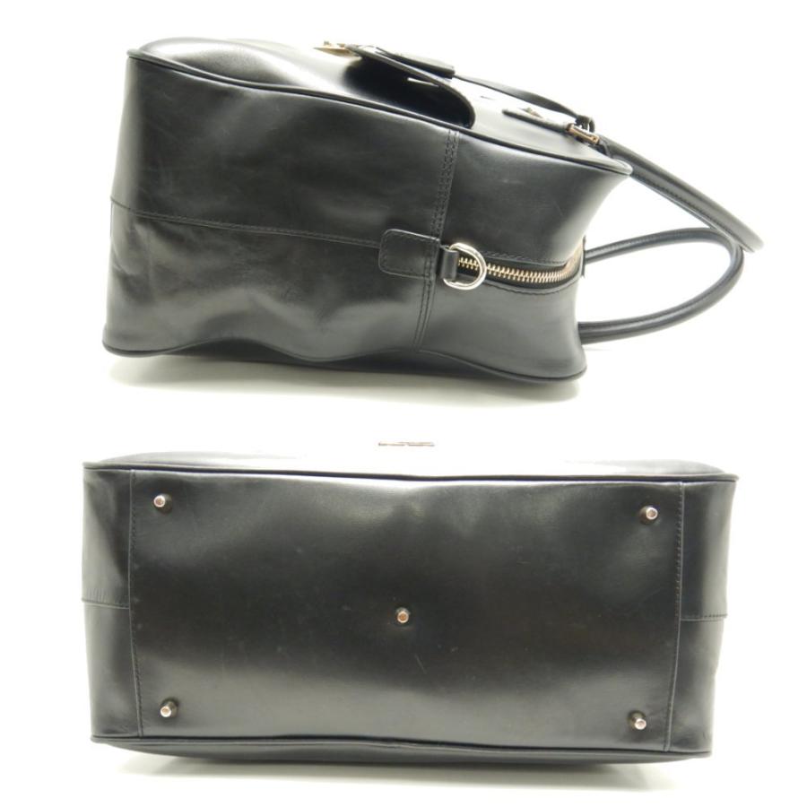 ANYA HINDMARCH アニヤハインドマーチ ボストンバッグ レザー 黒  