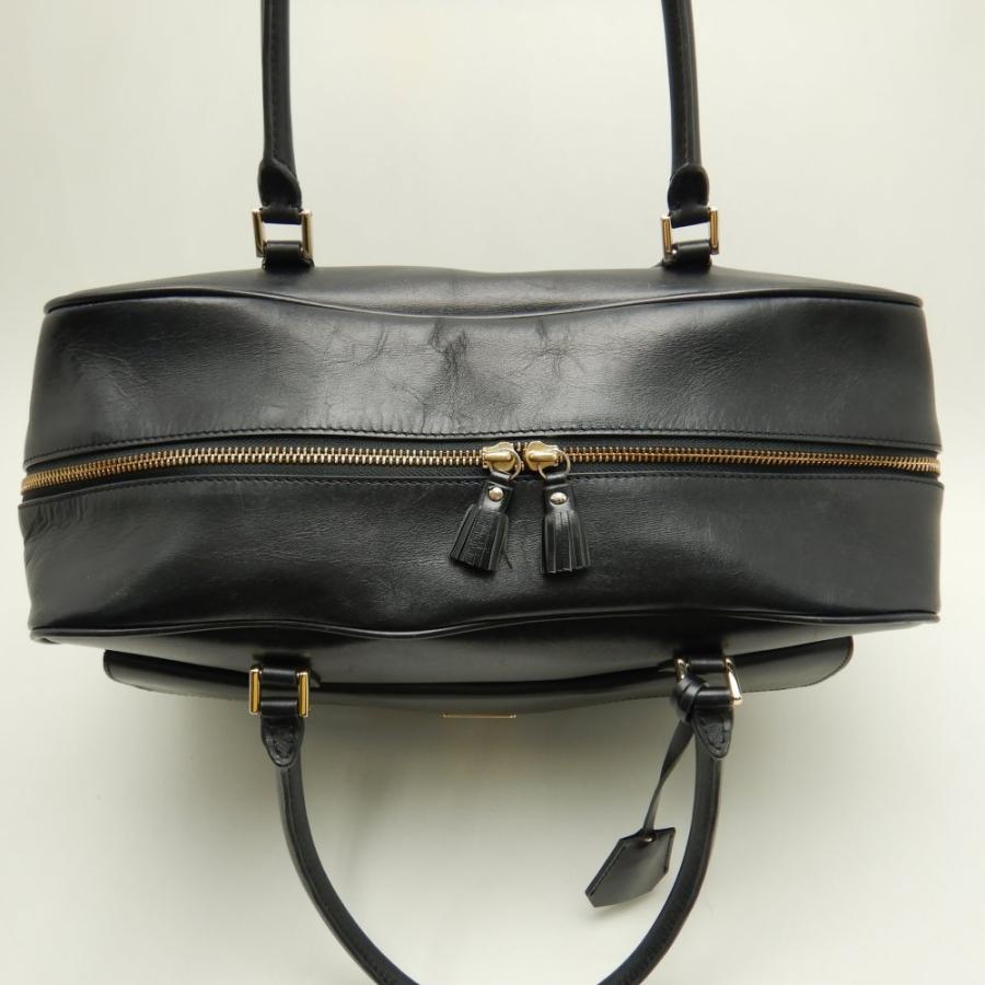 ANYA HINDMARCH アニヤハインドマーチ ボストンバッグ レザー 黒  