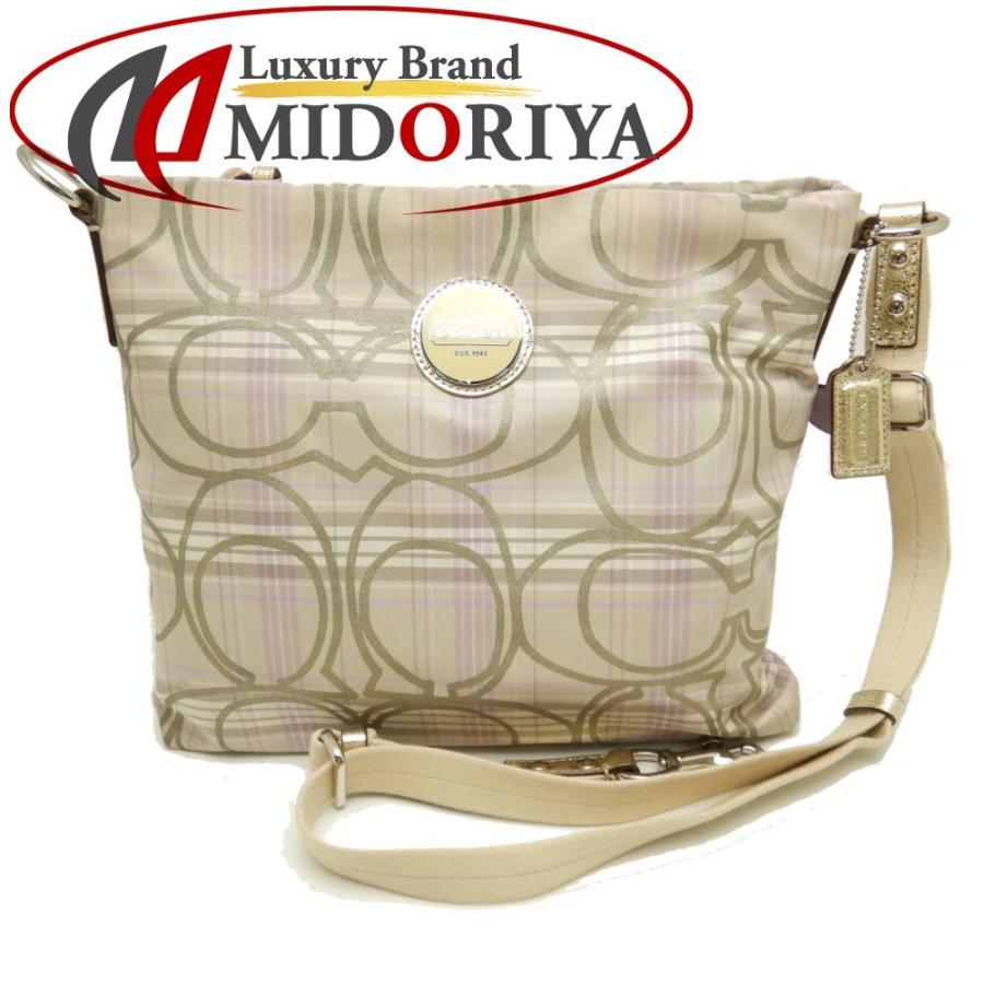 【美品】COACH コーチ ショルダーバッグ レザー COACH コーチ F17473 ショルダーバッグ 斜め掛け キャンバス