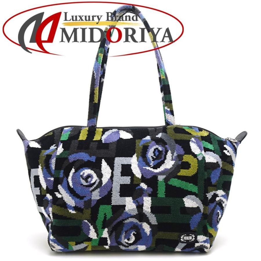 激安人気新品 ブラック ブルー系 シュニール織 トートバッグ Feiler フェイラー 最短当日発送 クレジットカード可 ショッピングローン可 薔薇 70周年記念 中古 花 バッグ Dutchshipbrokers Nl