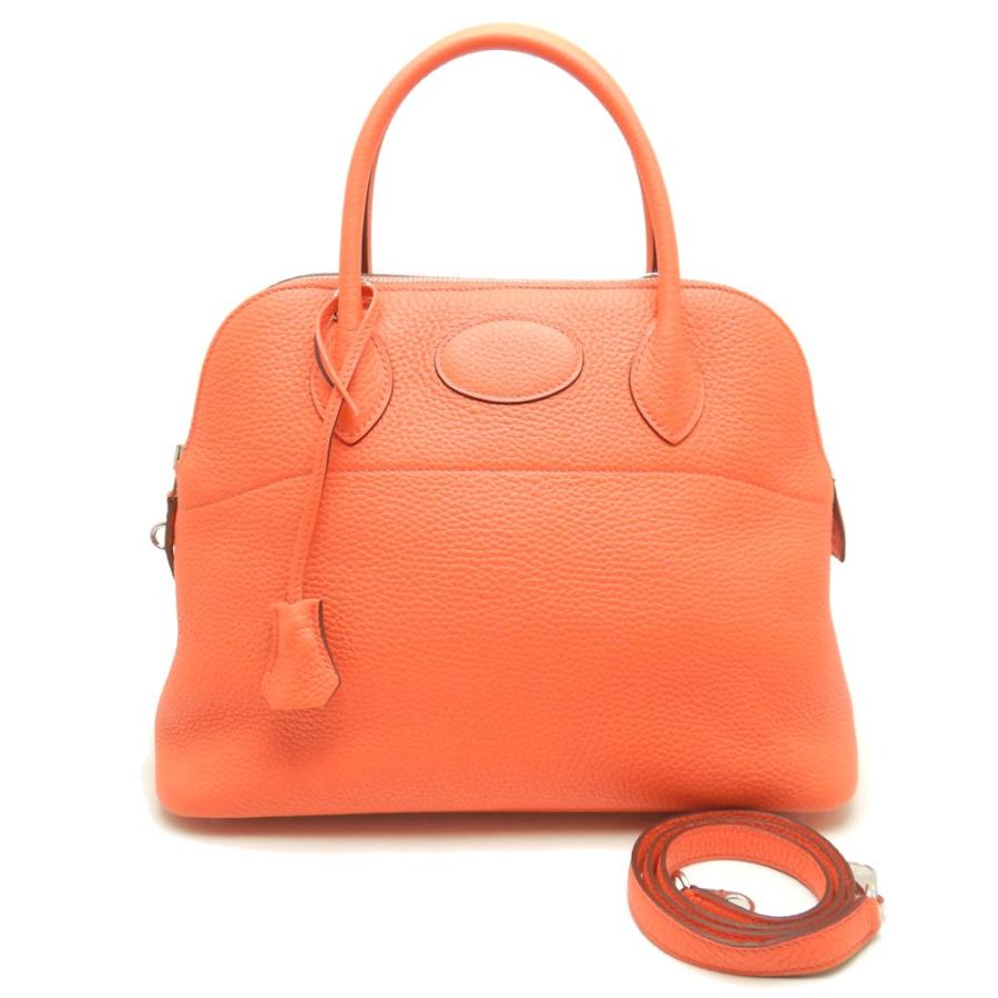 ❤お得なお品❤ボリード31 オレンジポピーｘSV金具 トリヨン エルメス T刻印 HERMES エルメス ショルダーバッグ ボリード31 オレンジ